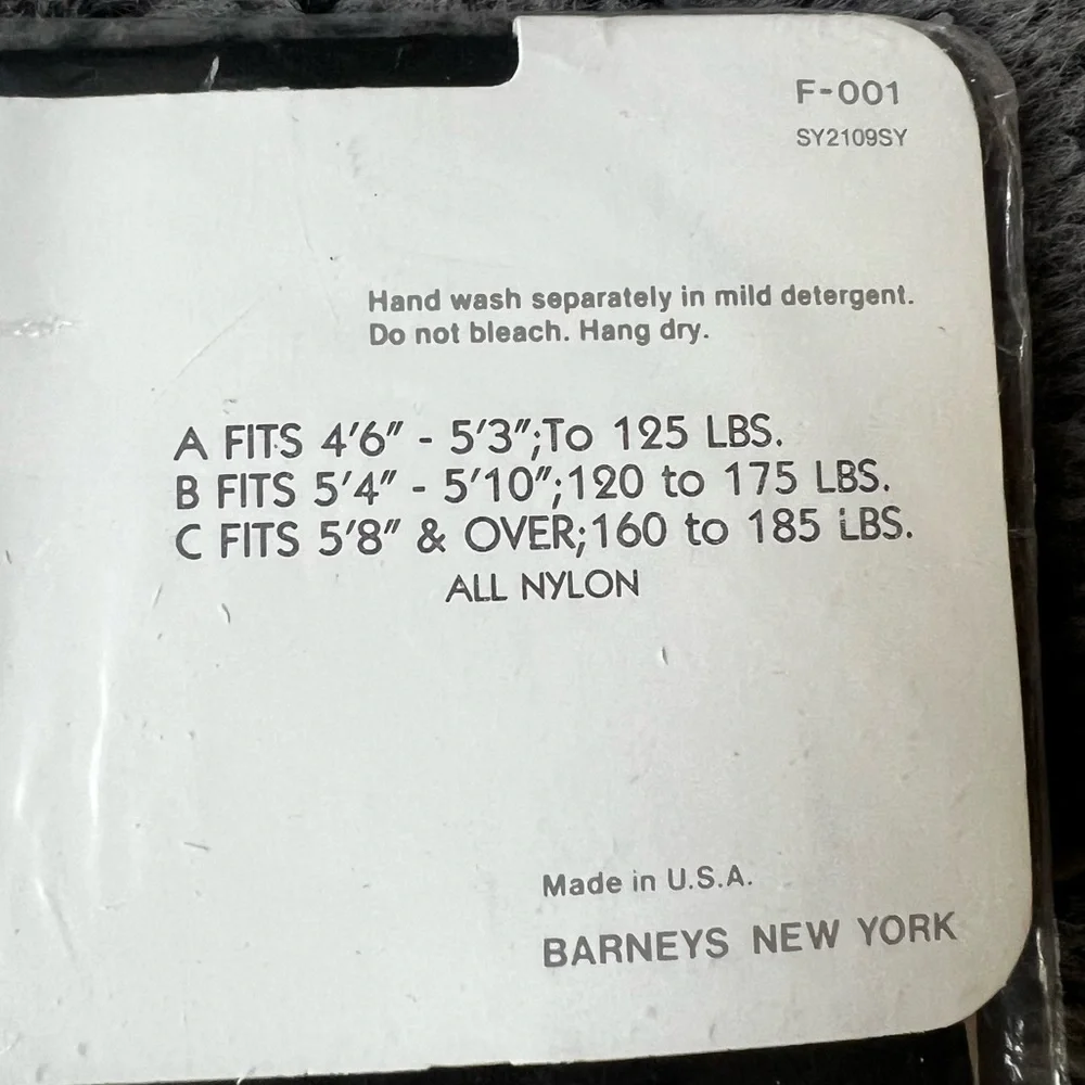 NWT Vintage Barney’s New York Sandal Foot PantyHose
